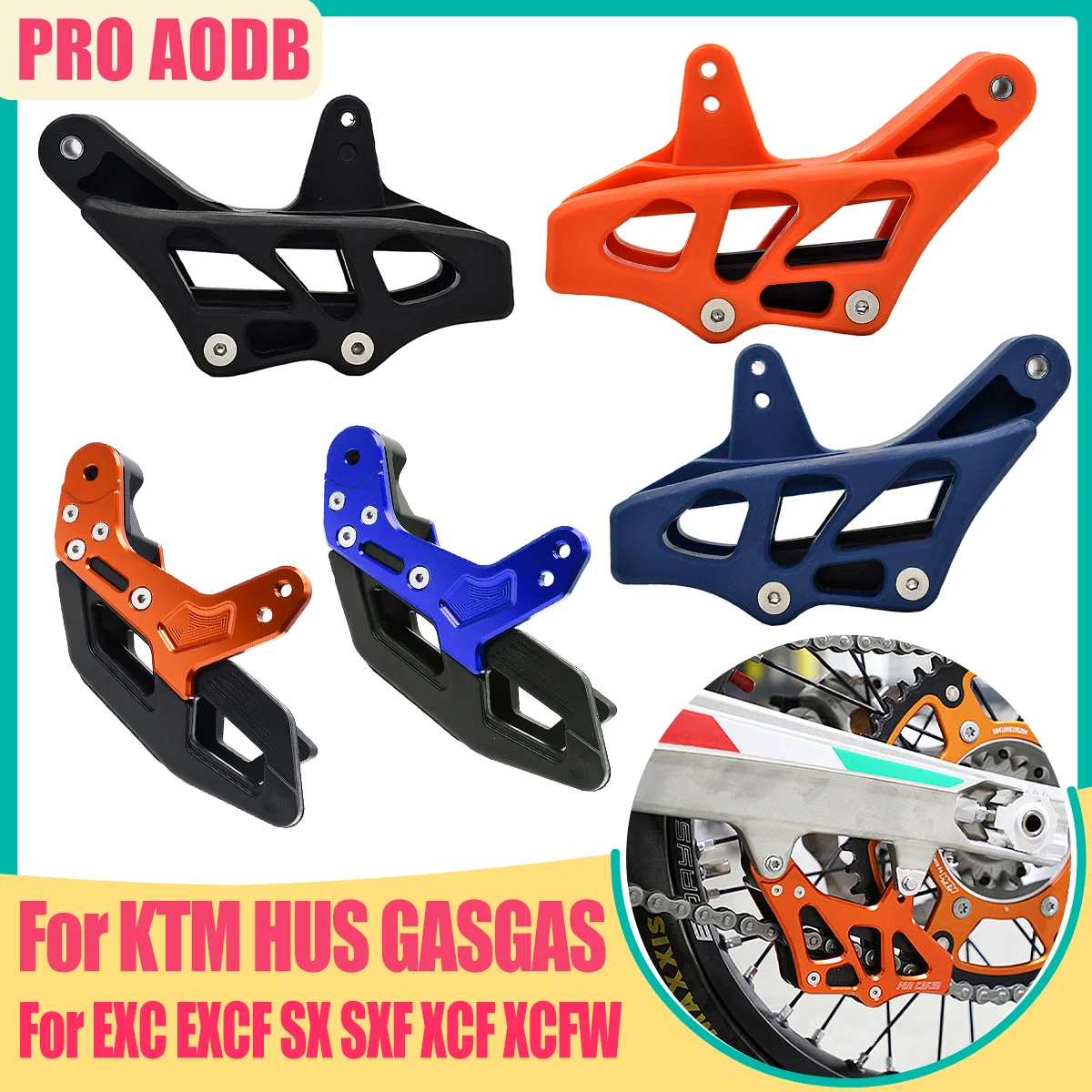 CNC Chain Guide Guard Protector For KTM Husqvarna GAS TC TE TX FC FE FX FS EX EC MC EXC EXCF XC XCW XCF SX SXF XCFW Moto Parts