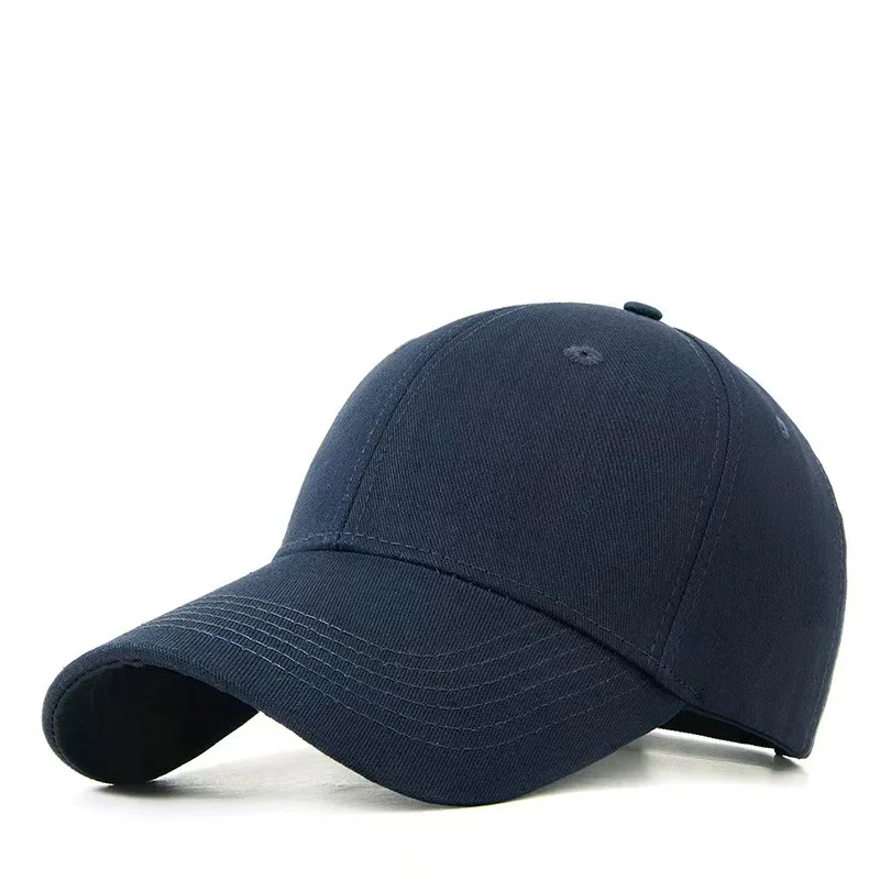 Black Baseball Cap Men Women Solid Color Velcro Adjustable Snapback Hat Classic Brim Casual Outdoor Summer Sun Visor Cap view 6