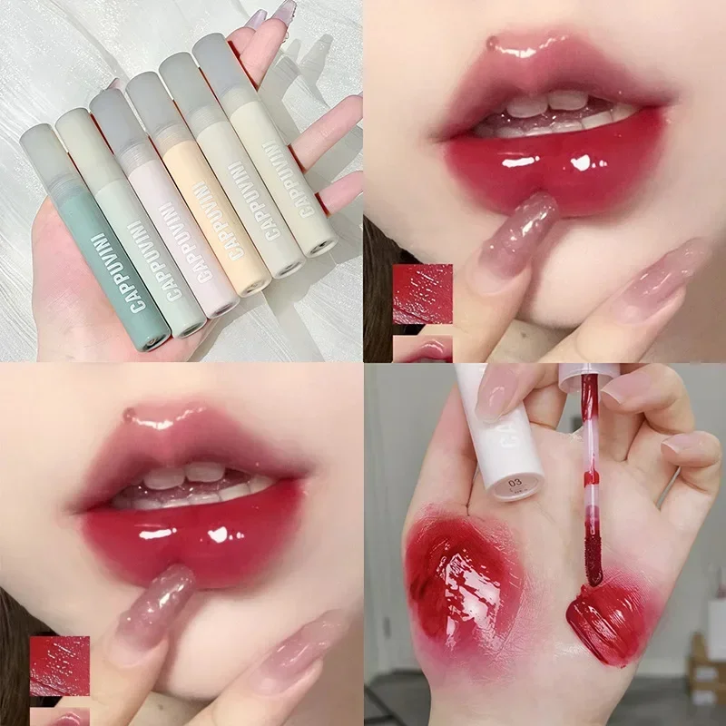 Mirror Water-light Glass Lip Glaze Moisturizing Waterproof Lip Gloss Lasting Liquid Lipstick Lip Tint Korean Makeup