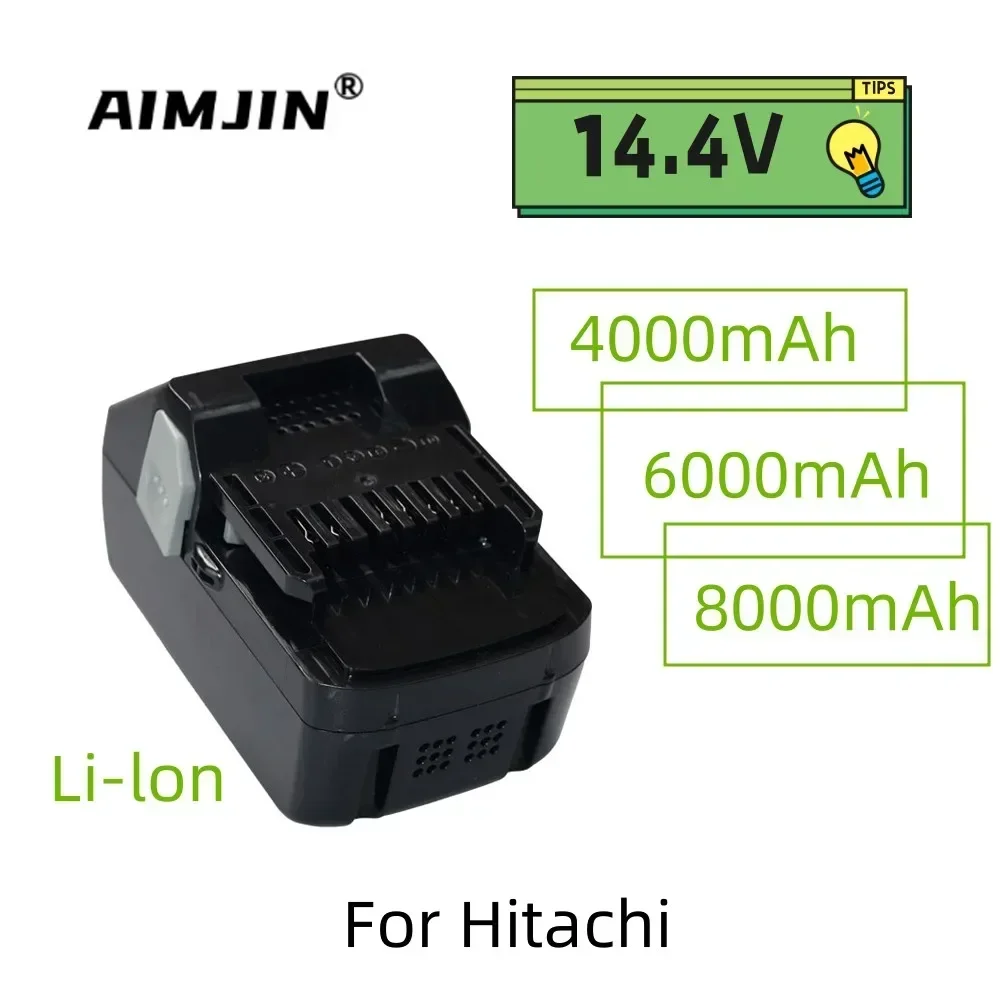 

14.4V 4.0 6.0 8.0Ah Li-Ion Battery Replacement For Hitachi BSL1430 CJ14DSL BSL1440 CR14DSL BSL1415 DDS14DSL