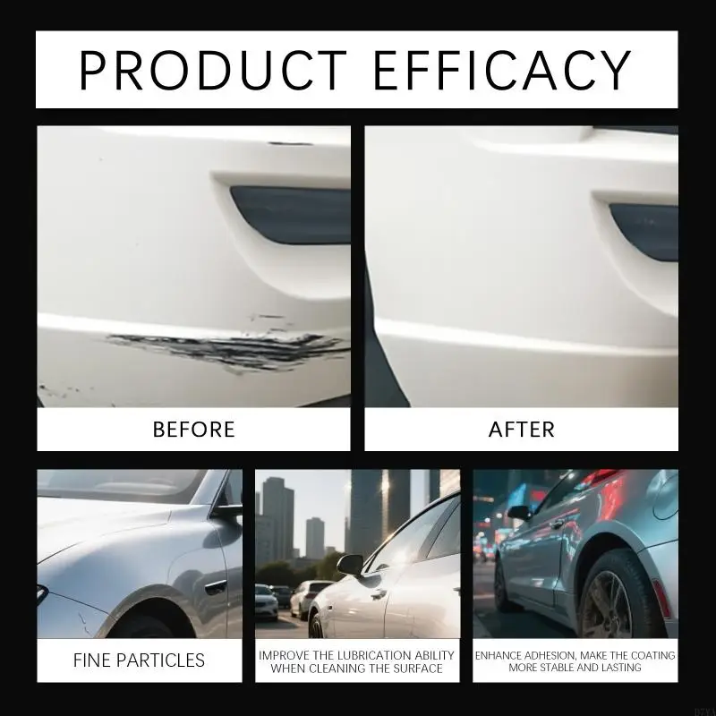 Car Scratch Care Paste for Small Paint Scratches and Car-Wash Traces, with Included Sponge for Targeted Exterior Paint Care D7YA