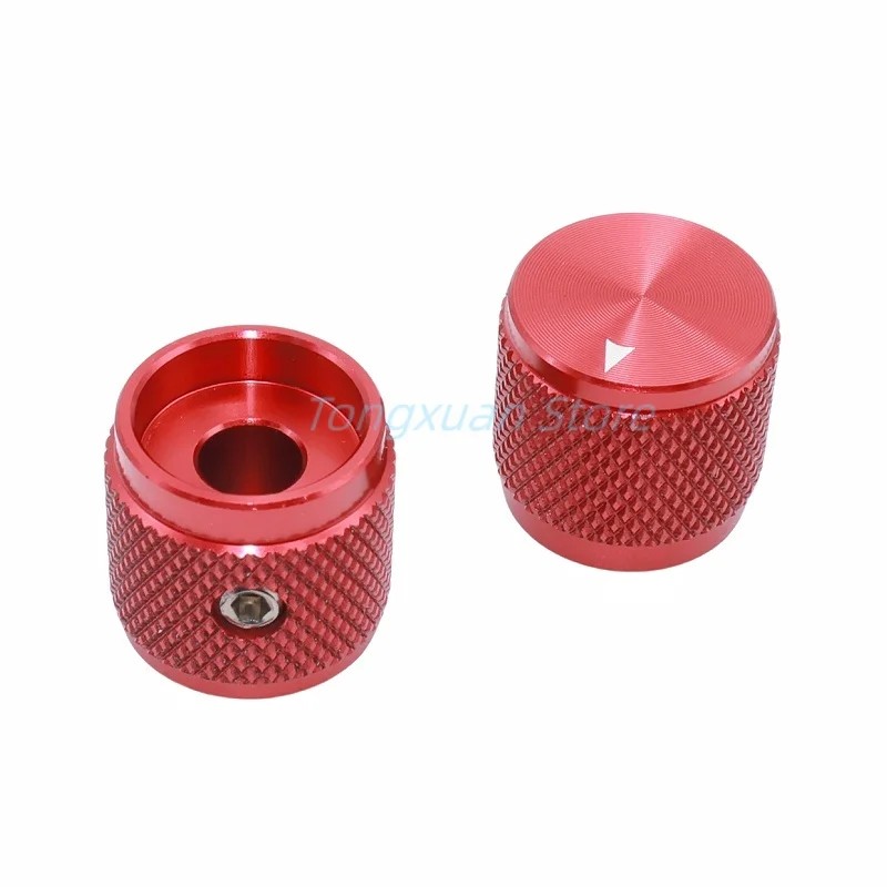 2pcs 17*16mm Knob Aluminum Alloy Potentiometer Control Caps 17x16mm Volume Audio Electric Guitar Bass Screw Type 6mm Inner Hole