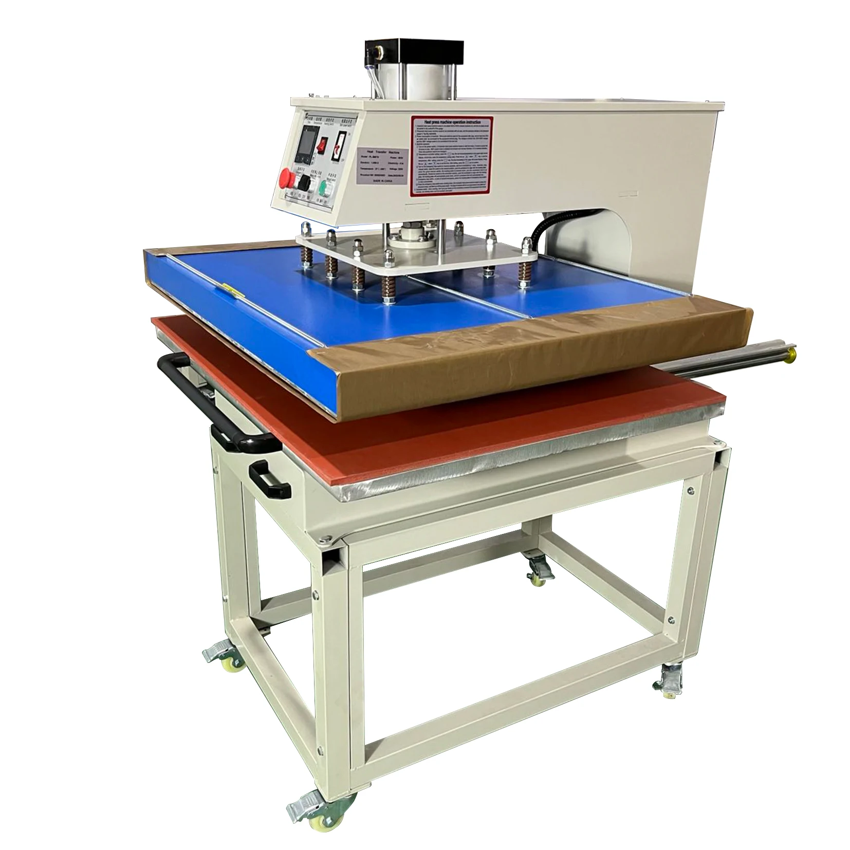 Label t-shirt pneumatic heat press sublimation lanyard printing machine 100 cm high pressure automatic