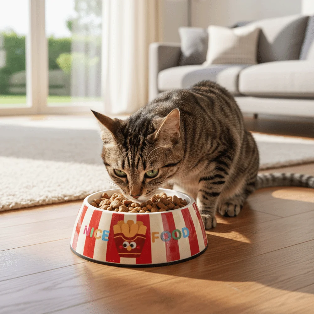 

Large Caliber Pet Slow Food Bowl Prevent Overturning Prevent Choking Cartoon Cat Bowl Non Slip Base Dog Food Feeder Pet Supplies