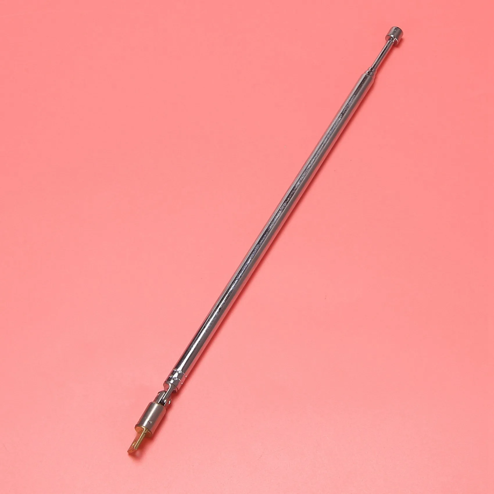 B29C-4 Pair 62.5Cm 24.6 Inch 4 Section Telescopic Stainless Steel AM FM Radio Universal Antenna
