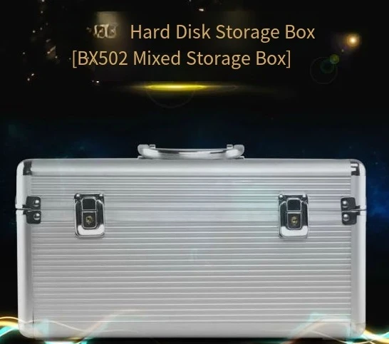 Storage box with lock and key protection box, 3.5-inch aluminum hard disk protection box, storage box 8/10//20 pieces