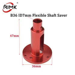 1pc Aluminum Alloy B36 ID7mm Coupler Protective Concentric Shaft Cover Flexible Shaft Saver for RC Boat Model DIY Parts