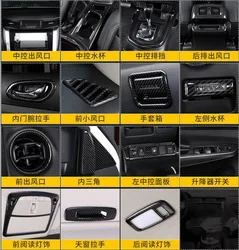 For Nissan Navara NP300 Terra 2018 2019 2020 Stickers Carbon  fibre Car Styling Frame Decoration Cover Interior modification