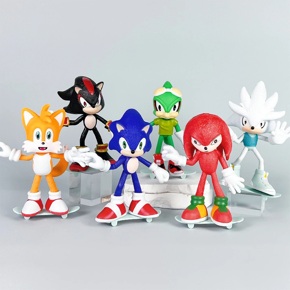 New 6 Styles Game Character Super Sonic Mouse Flying Mouse PVC Figure Shatner Cruise Anime Doll Trendy Desk Ornament Toy Gifts view 2