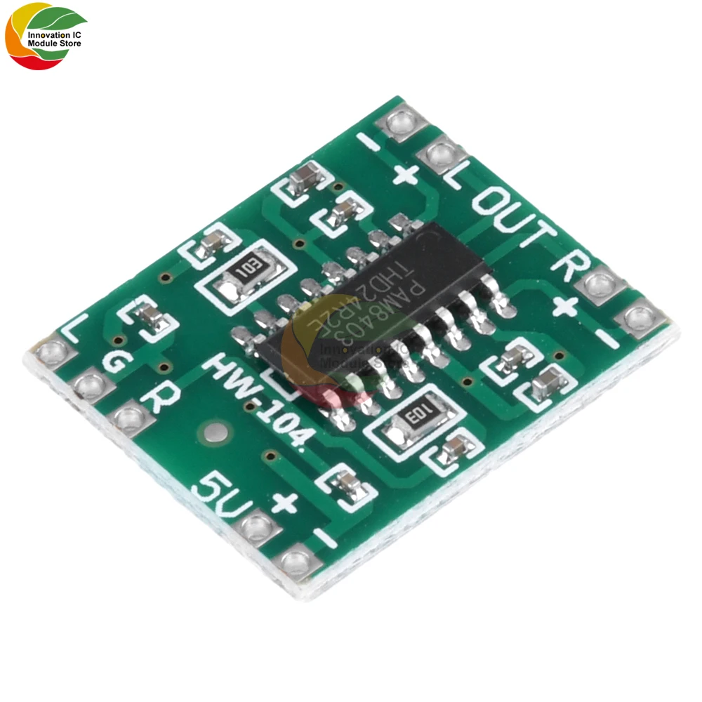 PAM8403 Super mini digital amplifier board 2 * 3W Class D digital amplifier board efficient 2.5 to 5V USB power supply