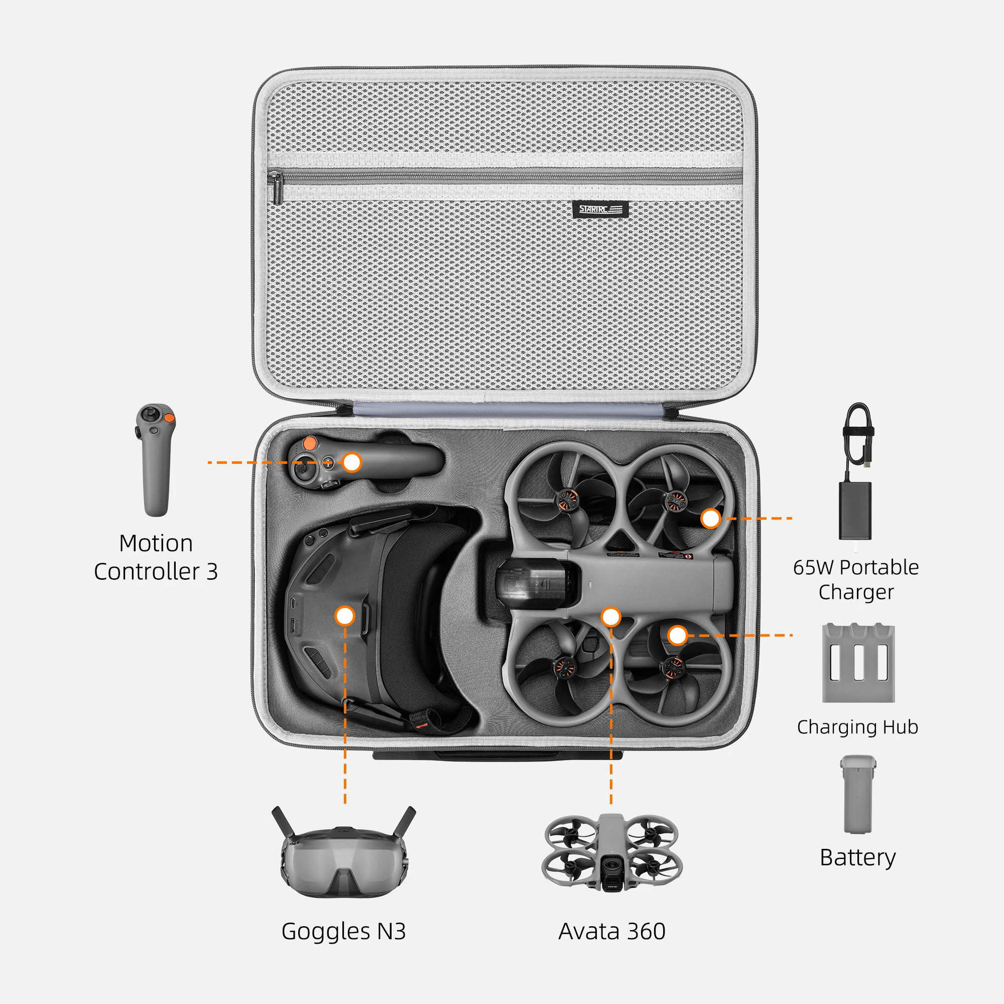 Carrying Case For DJI Avata 36 - Drone Motion Rc ulasan dan harga