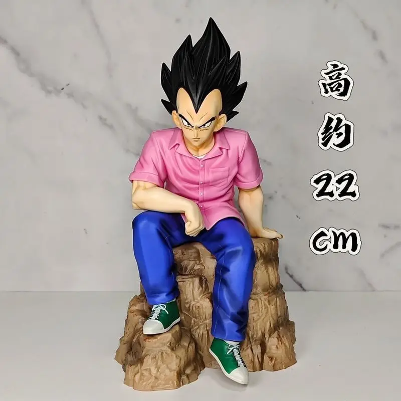 

In stock 22cm Dragon Ball Figure Vegeta Anime Figure Pink Casual Style Vegeta Figurine Pvc Collection Statue Ornament Toys Model