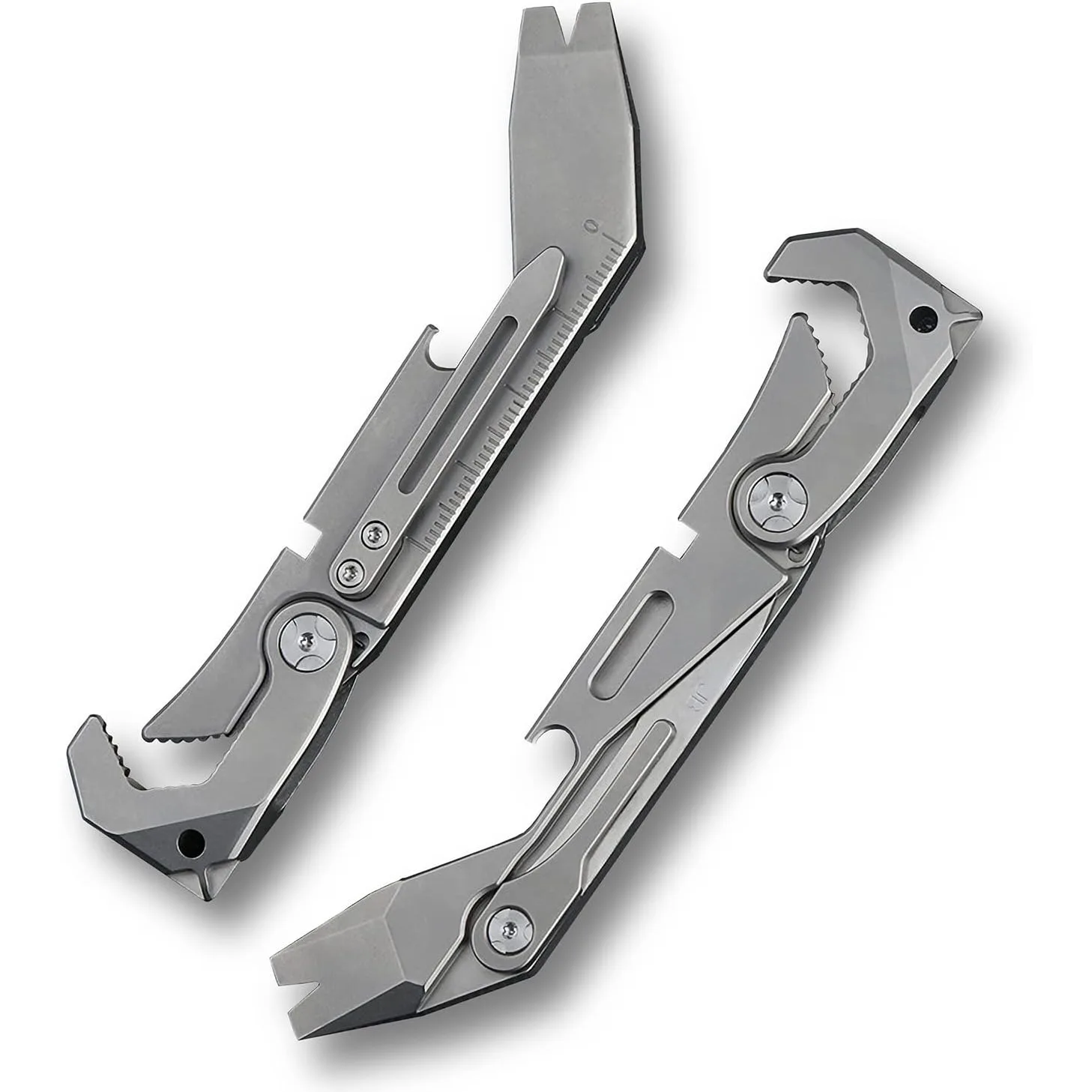 

Titanium Pocket Pry Bar,Multitool,EDC Utility Crowbar Tool with Bottle Opener,Cans Opener,Wrench