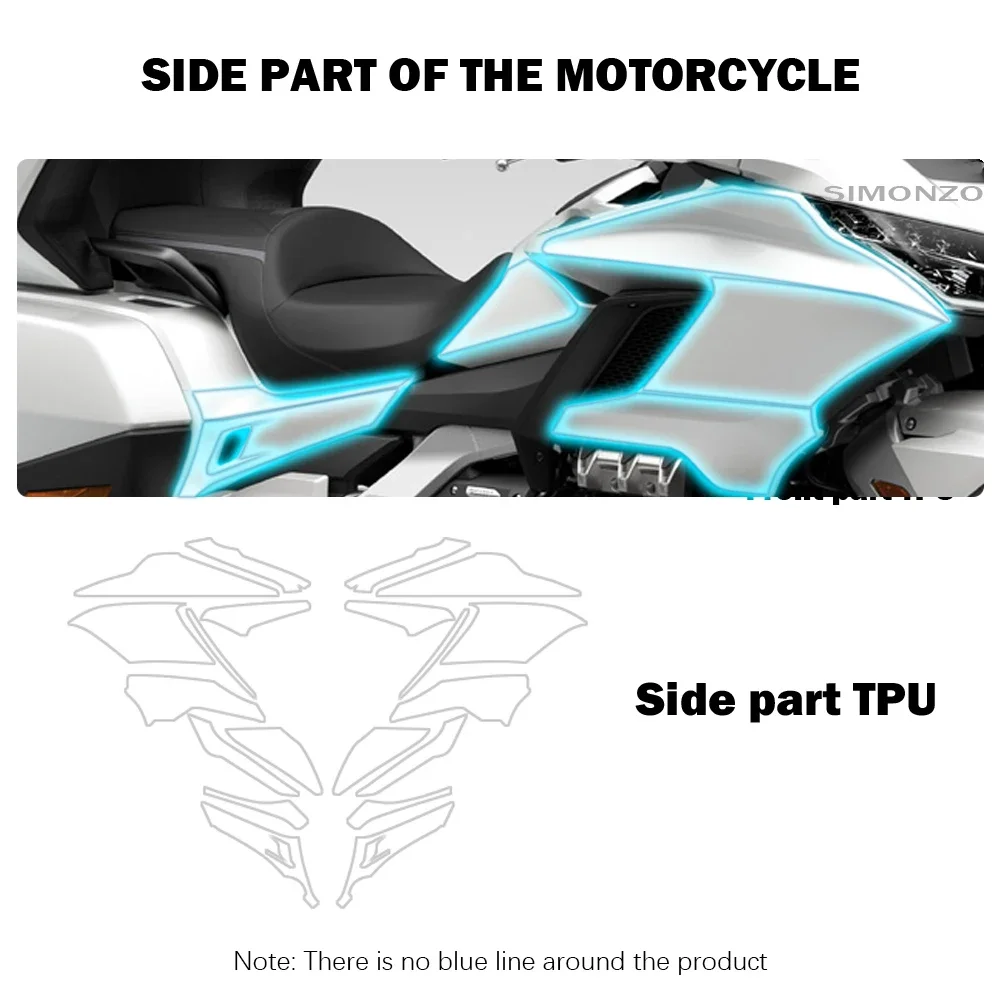 GL1800 Motorcycle Protective Film Invisible Car Cover For Honda Gold Wing 1800 GL1800 2023 Anti-scratch Protective TPU Motorcyc
