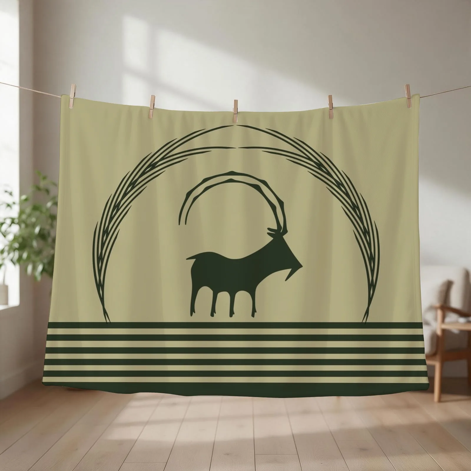 Ancient Mountain Goat Throw Blanket Vintage blankets ands Soft Big Bed Fashionable Blankets