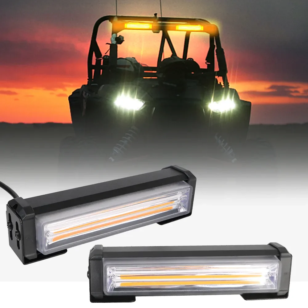 40W 12V Car DRL Lights Flashing Strobe Warning LED Rotating Police Emergency Lightbar Front Grille Decorative Day Running Lamps