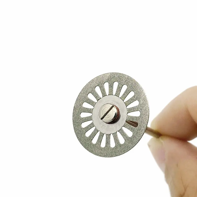 5pc/set Dental Ultra-thin Double Sided Sand Porcelain Diamond Cutting Disc Mandrel Diamond Disc Dentistry Polishing Tools
