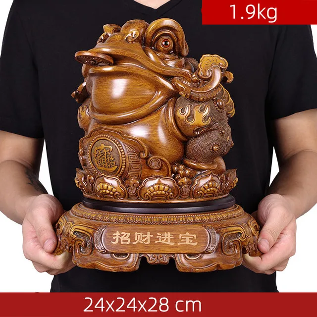 

Chinese Style Lucky Toad Money Plate Statue Resin Home Study Office Decoration Crafts Christmas Present Housewarming Gifts