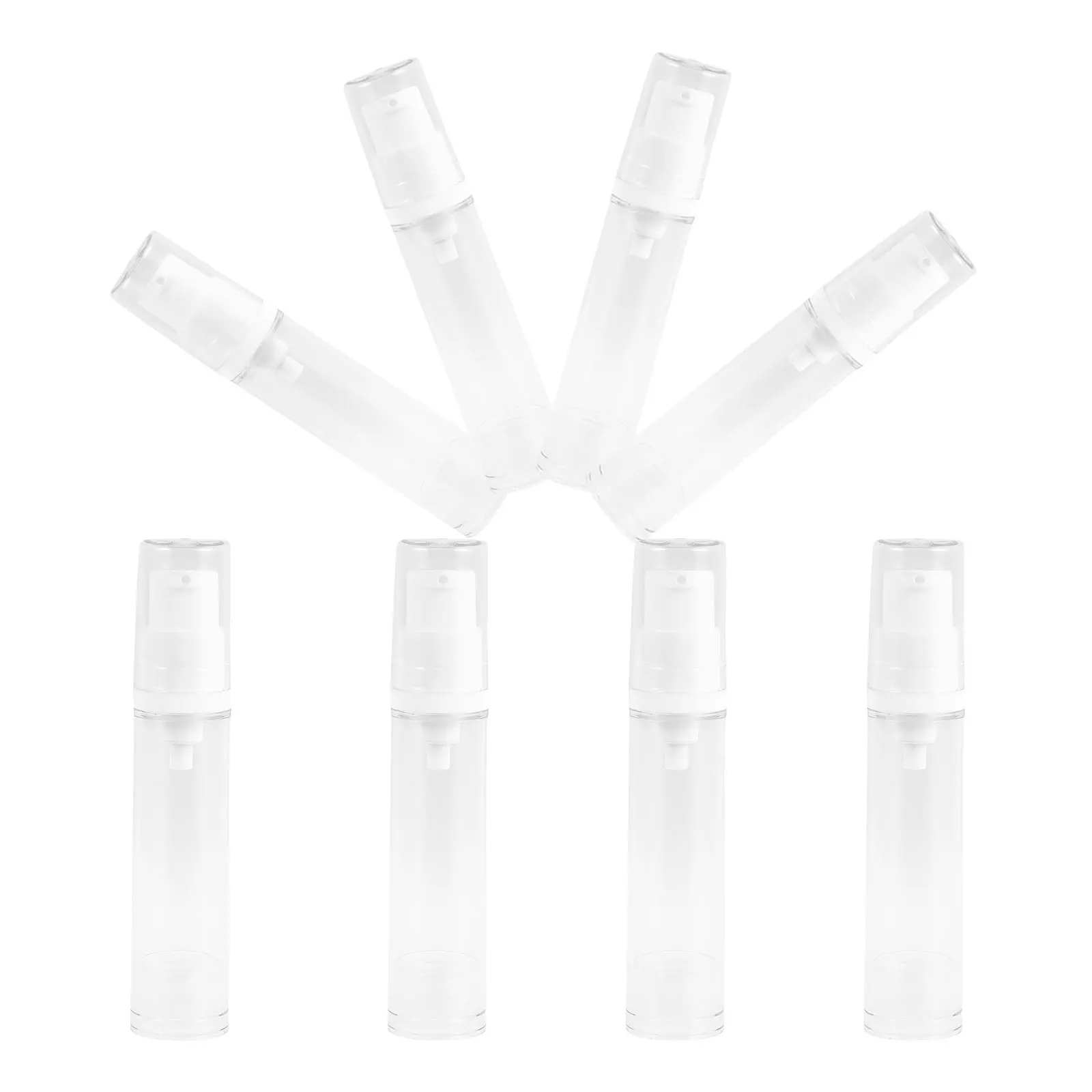 

8Pcs 10Ml Travel Size Lotion Container with Airless Pump for Cream Serum Foundation Mini Refillable Bottle Portable Toiletry