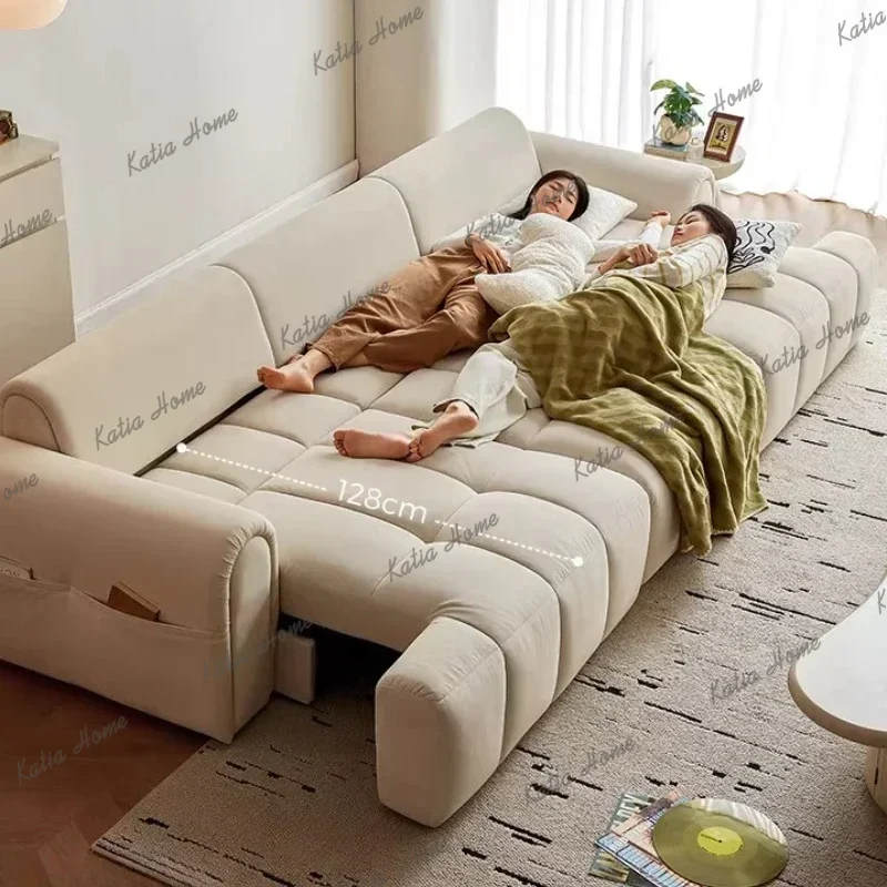 FG Couch Sofa Bed Home Furniture Luxury Modern Fabric Electric Retractable Reclining Sofa Comfortable Living Room Sofas And Seat