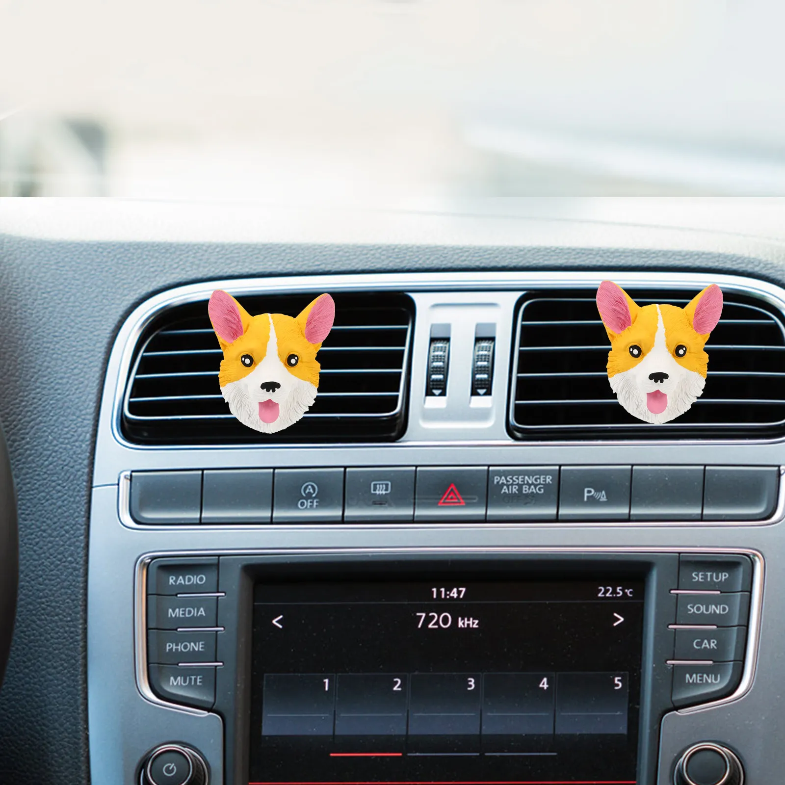 

2Pcs Aroma Clip Car Air Outlet Fragrant Clip Corgi Design Car Aroma Diffuser Freshener Auto Perfume Diffuser Vehicle