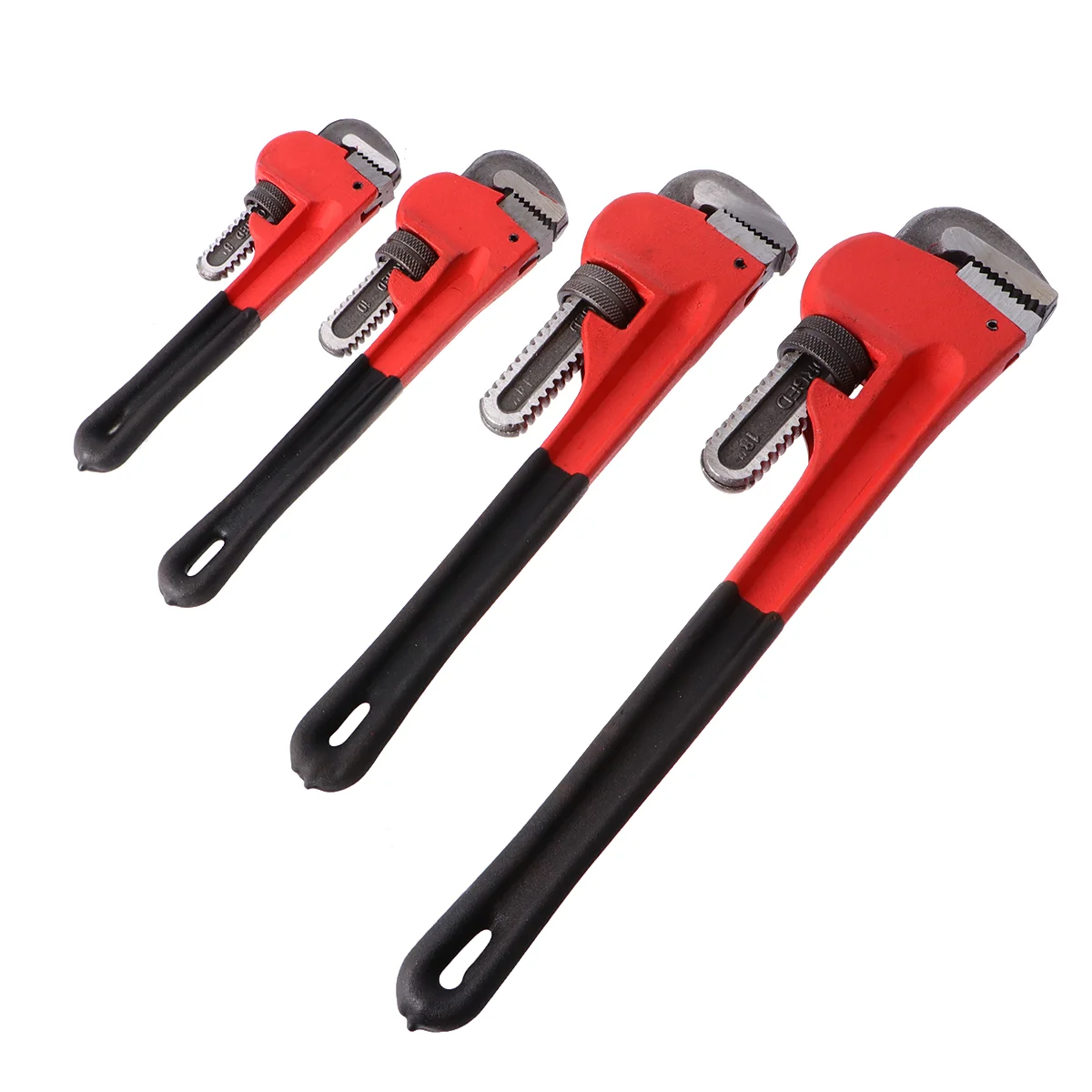 

4pcs Heavy Duty Adjustable Straight Wrench Car Water Repair Tool Flexible Spanner Clamp Wrench (8/10/14/18 Inch Wrench Each 1pc)