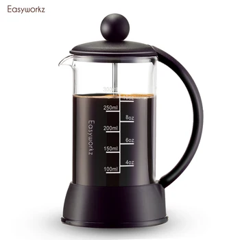 Easyworkz Eclipse French Press Coffee Tea Maker with Borosilicate Glass