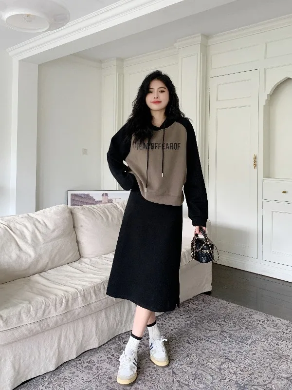 

plus Size Women's Casual Dr Set Two Piece Suit Slimming Sweatirt Spring Faionable Younger Looking Clete Outfit