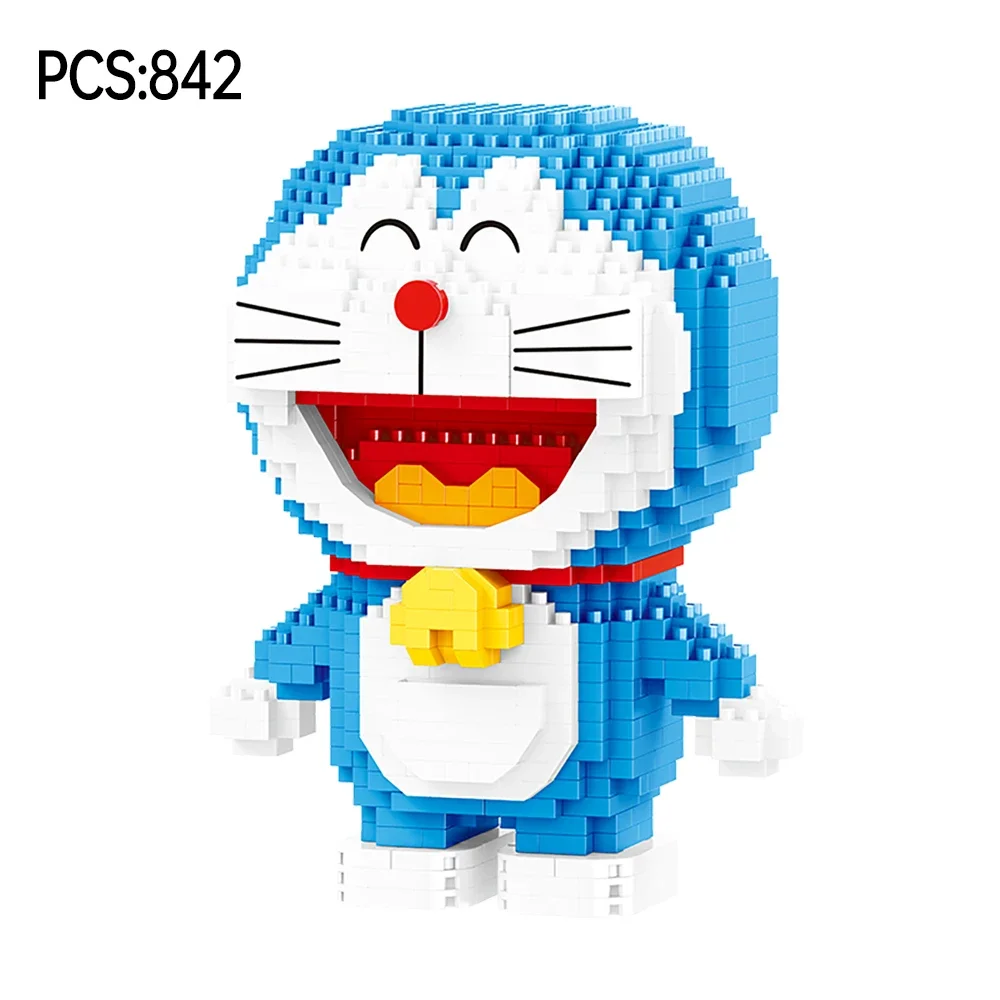 BALODY مكعبات بناء صغيرة Doraemon Mini DIY تجميع أنيمي نموذج - كتل ألعاب بلاستيكية للأطفال ABS