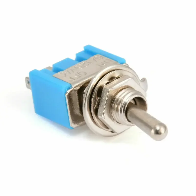 10 teil/los Blau Mini MTS-101 2 Pin SPDT ON-OFF AC125V/6A Miniatur Kippschalter – Detail 2