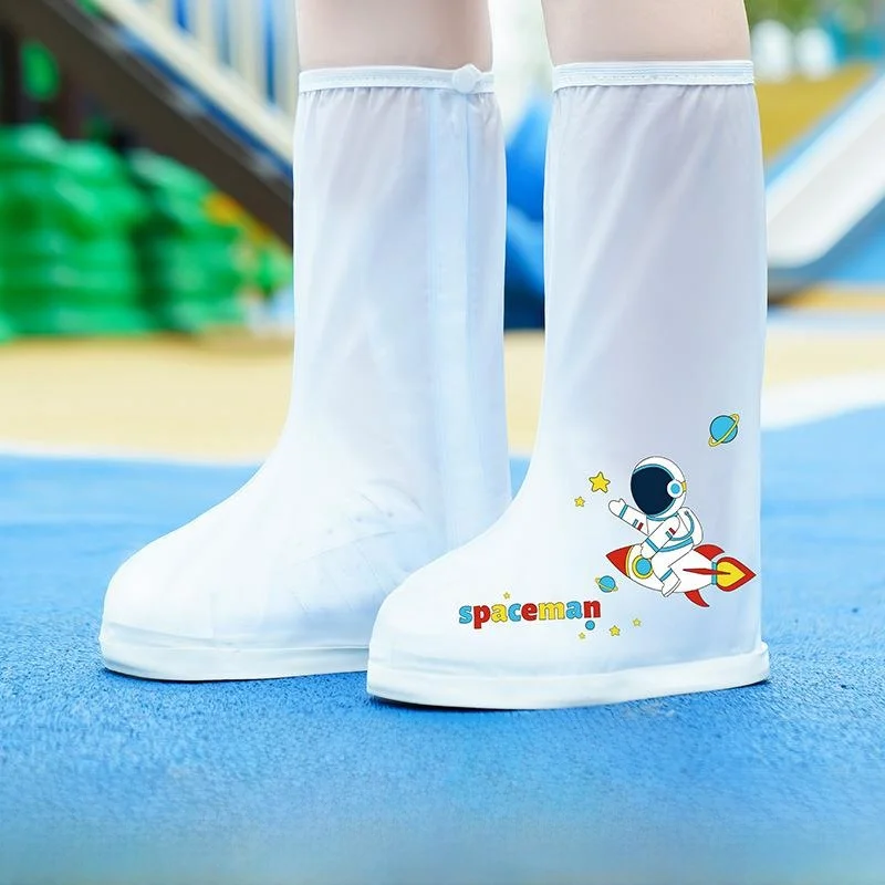 厚みのある子供用レインブーツカバー-防水-屋外用-耐摩耗性-男の子と女の子用-ベビー学生用-雨の日用-防水-b