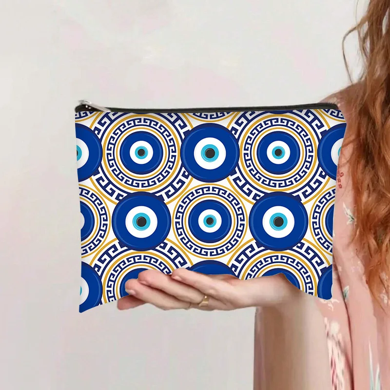Hot-selling Printed Devil's Eye Cosmetic Bag, Travel Storage Bag, High Appearance Level Women's Clutch Bag, Toiletries Bag