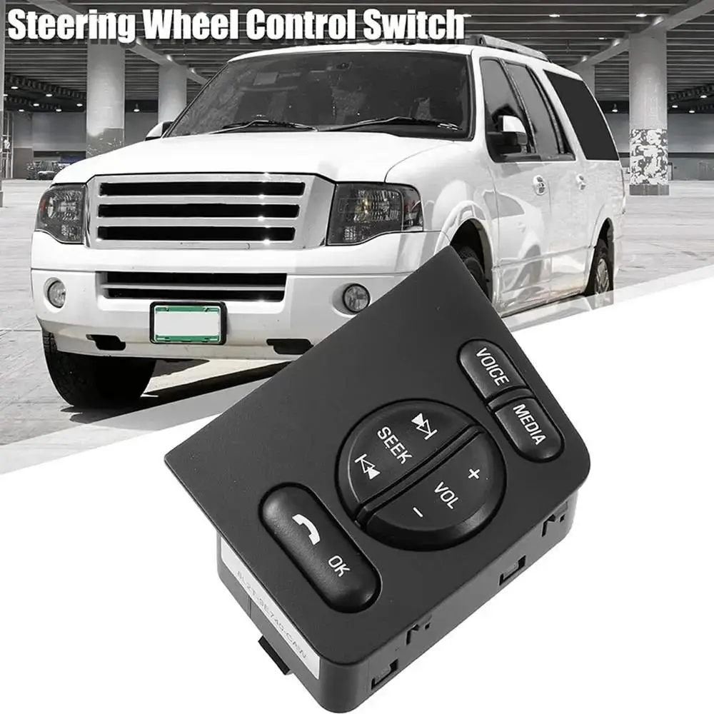 

For Ford Expedition F250 F350 8L2T-9E740-CAW 8L2T9E740CAW Car Steering Wheel Volume Search Voice Media Switch Control Button