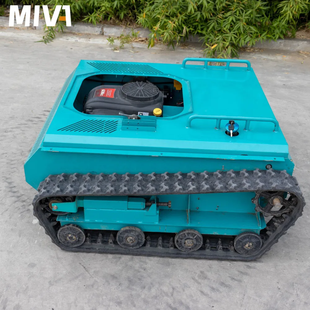 CE EPA Cortador de grama remoto todo terreno 800 mm Crawler Cortador de grama Faixas de borracha Personalização Máquina de corte de grama