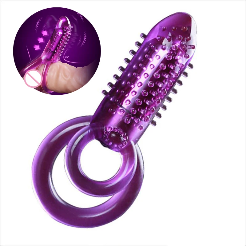 Toko Seks Mainan Penis Vibrator Klitoris untuk Wanita Stimulator Klitoris Cincin Ganda Cock Pria Dildo Klitoris Vibrator Pijat Peluru