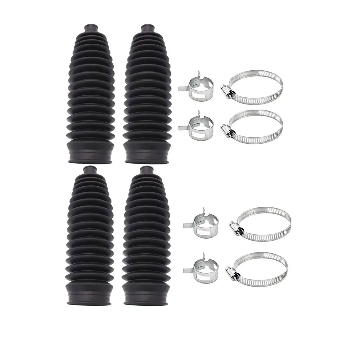 4 Sets Steering Rack Pinion Tie Rod Boot Bellow Clamp Kit Fit For Lexus ES300 RX330 RX350 Toyota Camry Corolla Sienna Venza