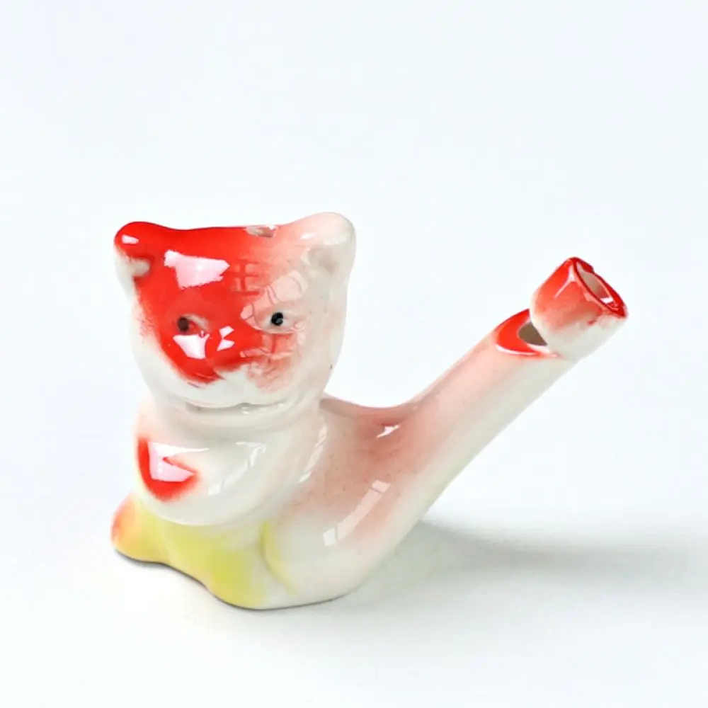 Adorable Ceramic Animal Whistle Kids Toy Water Activated Chirping Sound Creative Party Gift Decorative Desktop Ornament Craft