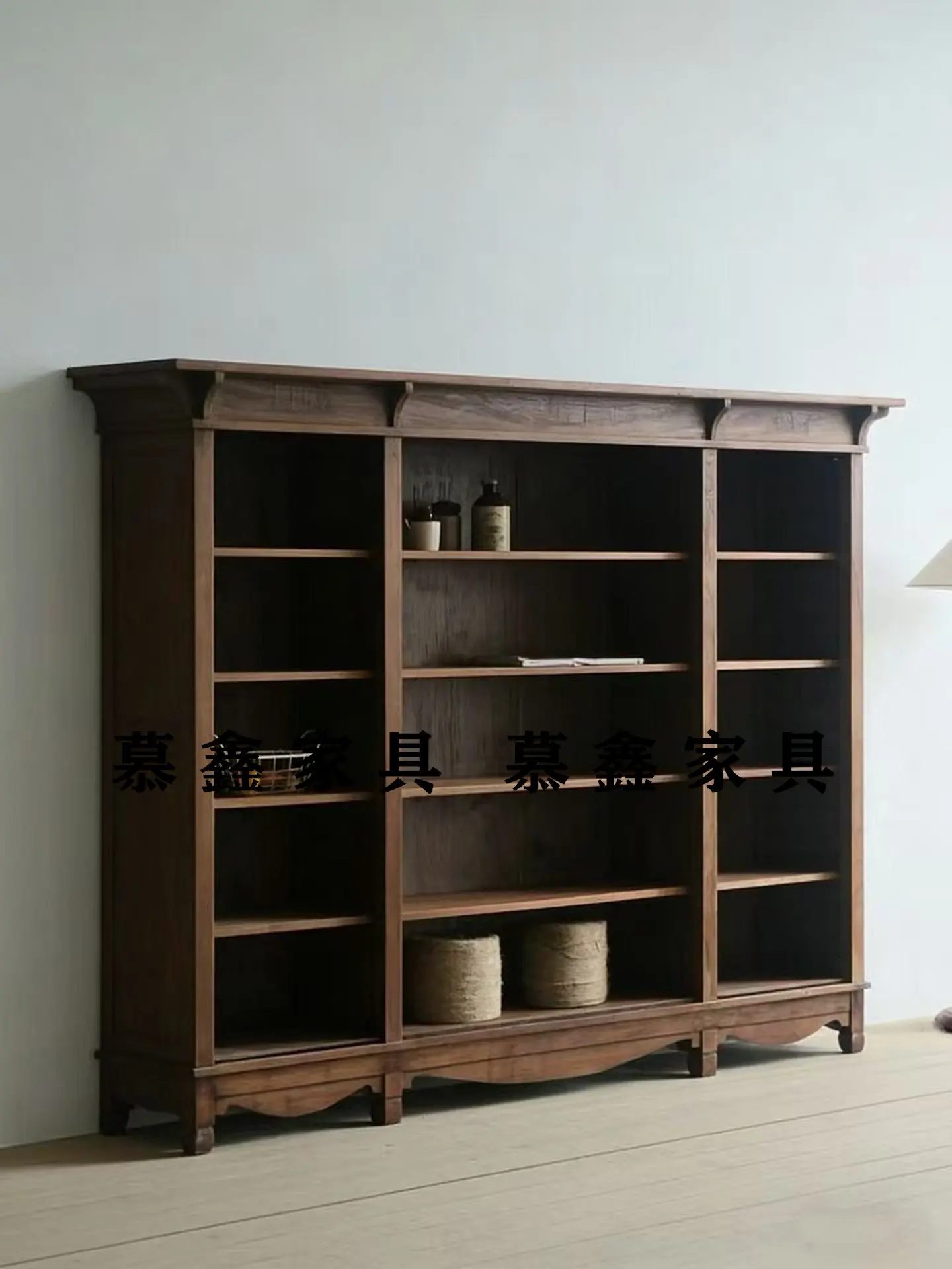 

PYJ French retro solid wood dining side cabinet medieval Shanghai style old storage antique display cabinet