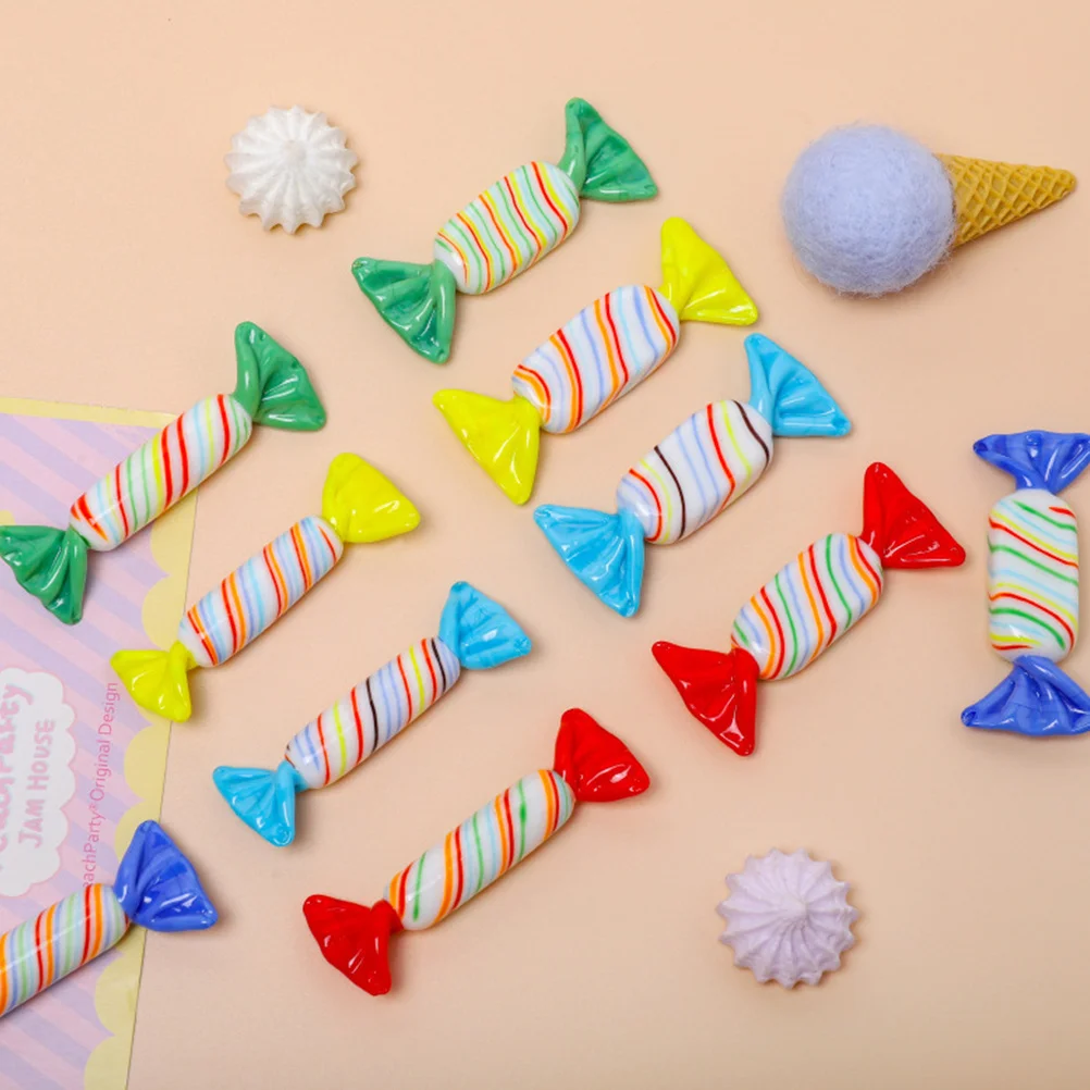 

4Pcs Colorful Glass Candy Ornaments Smooth Surface for Home Wedding Christmas Festival Aquarium Decoration Glass Candy Ornament