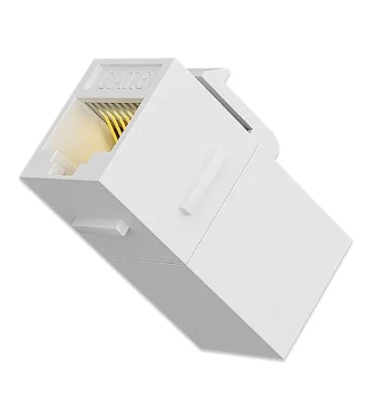 ZOERAX RJ45 Cat6 Cat5e Keystone-koppeling, vrouw-vrouw Cat6 Cat5e Keystone-aansluiting, UTP Keystone-koppeling, zwart