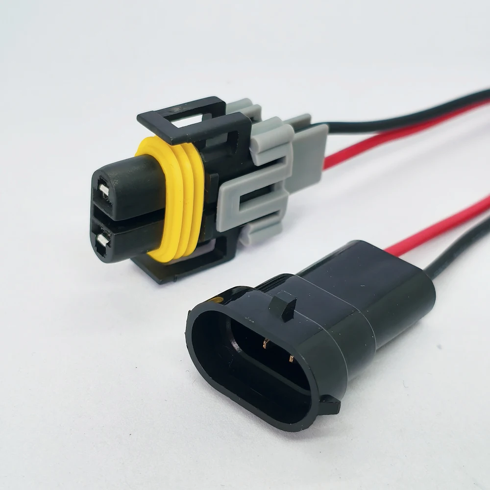 1 Stück 2-Pin H8 H9 Xenon-Lampen Blinker Nebelscheinwerfer Steckverbinder Männlich Weiblich mit 15cm Kabelbaum Adapterkabel – Detail 3