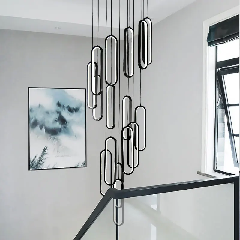 

Modern simple chandelier luxury villa atmospheric staircase lighting is used for restaurant chandelier room decoration pendant