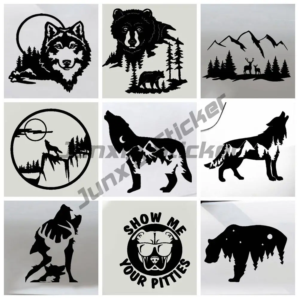 

Creative Wolf Waterproof Car Sticker Accessories Car Window Body Vinyl Decals