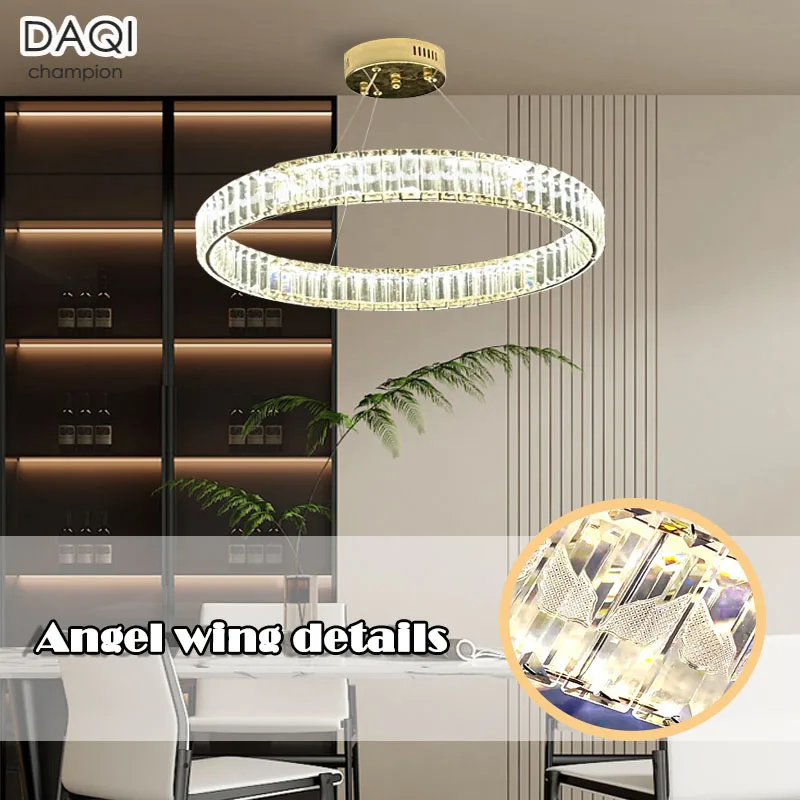 

Modern master bedroom LED lighting crystal chandelier kitchen crystal lamp hotel angel decoration indoor room crystal chandelier