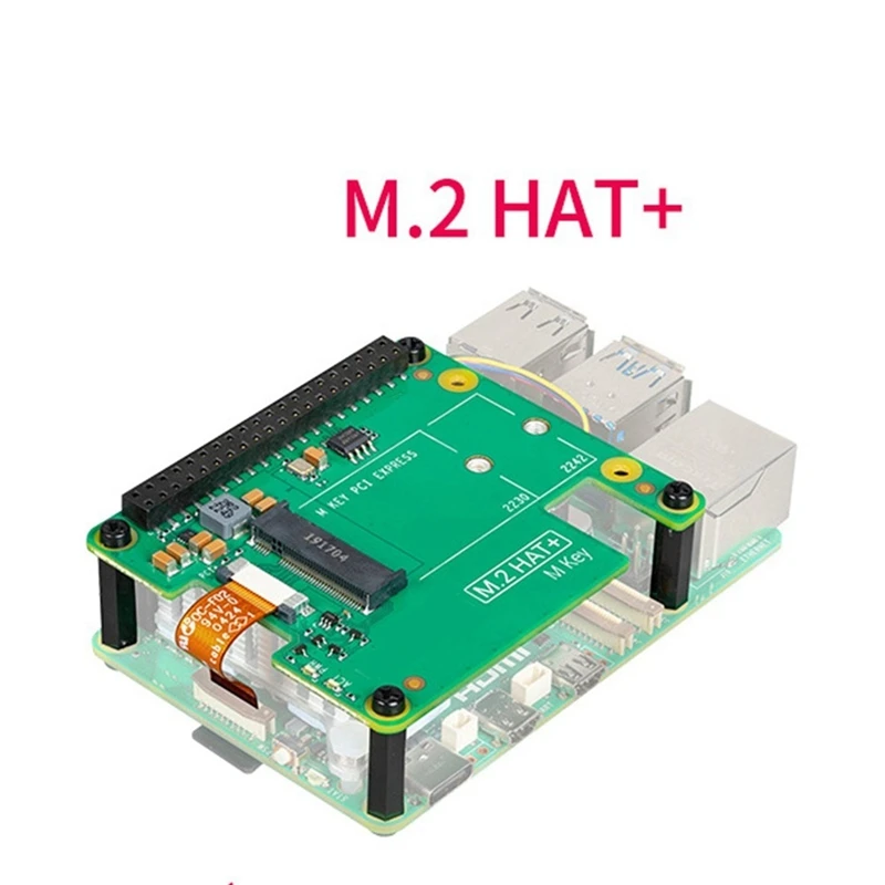 WISH для Raspberry Pi 5 M.2 HAT + Gen2 Gen3 NVME M.2 SSD 2230/2242 Размер M Ключ PCI Express Плата расширения GPIO