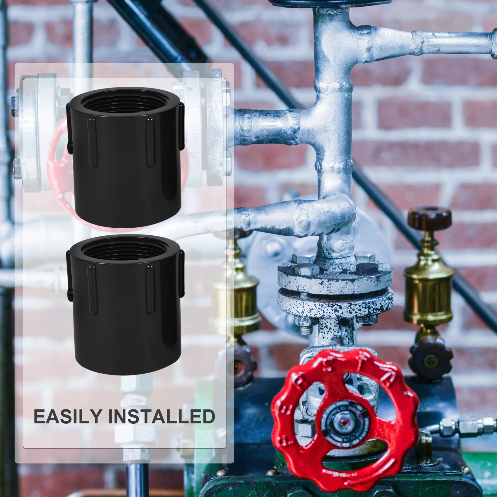 

2pcs Pvc Inner Threaded Connector Joint Adapter Water Fitting Durable High-Pressure Pipeline For Chemical Industry Seawater