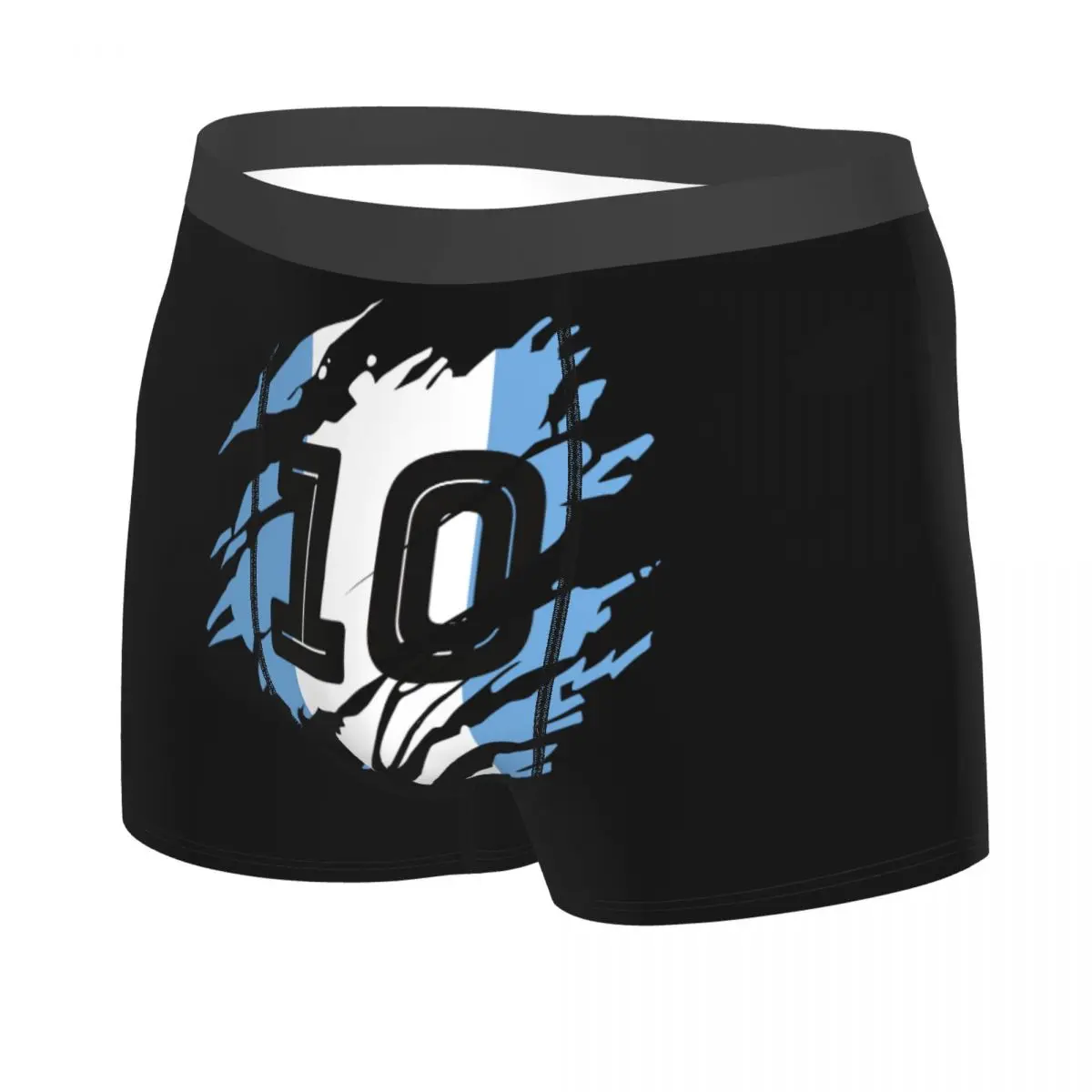 Custom Fashion Argentina Soccer Legend Maradonas Boxers Shorts Panties Men's Underpants Stretch Briefs Underwear