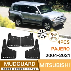 For Mitsubishi PAJERO 2004-2021 Car Molded Mud Flaps Splash Guards Mudguards Front Rear Styling Front Rear Wheel Accessories