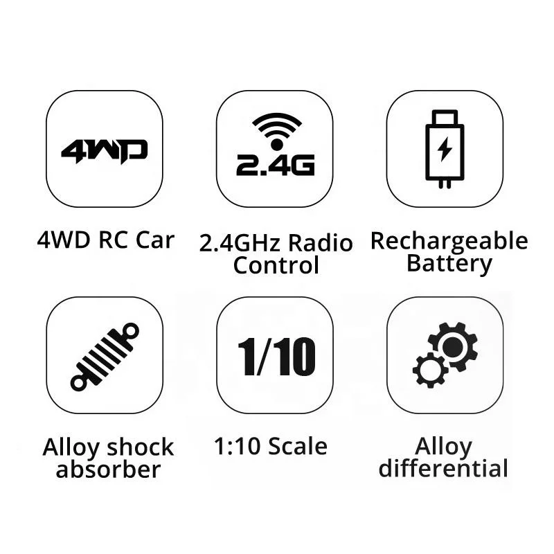 

206E 1:10 50-60 км/ч с дистанционным управлением внедорожник 2,4G полный привод амортизатор Monster Truck для детей и взрослых