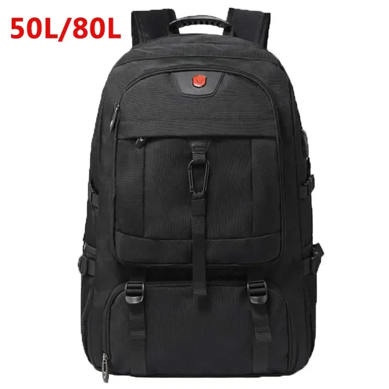 Large Travel Man Backpack 50L 80L Outdoor Sports Waterproof Man Storage Backpacks Casual Separate Shoe Compartment Business Bag